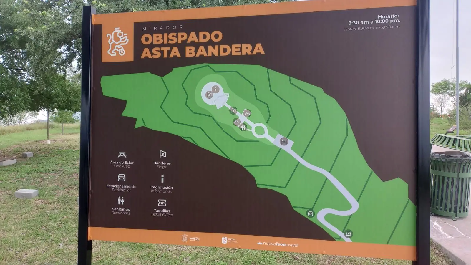 Estructura Señalizacion Mapa De Sitio Mirador Obispado Mty - MKTING ACTIVO