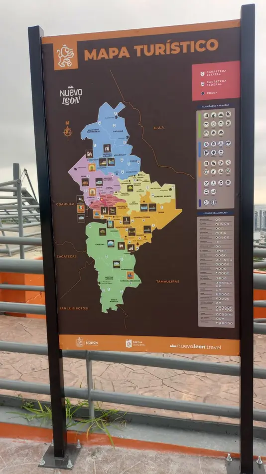Tótem Metálico Señalética Turística Mapa Nuevo Leon Obispado Mty - MKTING ACTIVO